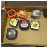 Assorted tape measures