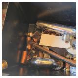 Toolbox with Brass/copper fittings, propane tank