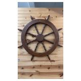 Large Wooden Ship Wheel 51x51 Large Wooden Ship Wheel 51x51