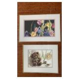 Floral Teddy Bear Art Print Signed Ratterman Floral Teddy Bear Art Print Signed Ratterman