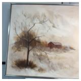 Vintage Landscape Painting Signed Newman Vintage Landscape Painting Signed Newman