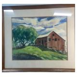 W. Simpson Barn Watercolor W. Simpson Barn Watercolor