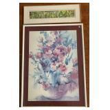 Vintage Floral Watercolor Ratterman Signed Print Vintage Floral Watercolor Ratterman Signed Print