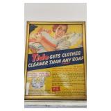 Vintage Tide Advertisement Framed Vintage Tide Advertisement Framed