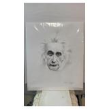 Albert Einstein Portrait Sketch 1987 Signed Albert Einstein Portrait Sketch 1987 Signed