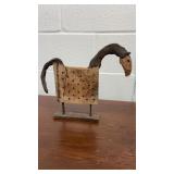 Folk Art Wood Horse Statue 11x12 Folk Art Wood Horse Statue 11x12