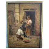 Antique Oil On Canvas Painting Signed Antique Oil On Canvas Painting Signed
