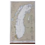 Lake Michigan Nautical Map Print Lake Michigan Nautical Map Print
