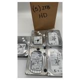 Dell, Seagate Hard Drives 2TB, Qty 5,