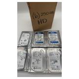 Hard Drives 250GB, Qty 6