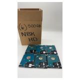 Seagate & Toshiba NBK Hard Drives, 500Gb, Qty 6
