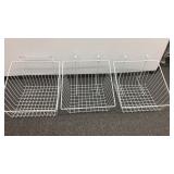 (3) Slotwall Wired Basket Holders