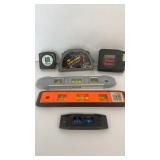 Lot of Measuring Tools - Levels & Tapemeasures