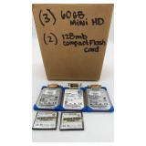 60GB Toshiba Mini Hard Drives, 128mb Compact