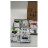 Hitachi, WD, Seagate, Toshiba HD, 1TB Qty 5