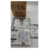 Seagate, Toshiba Hard Drives, 1TB, Qty 5