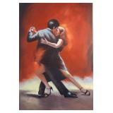Painting Couple Dancing in Red