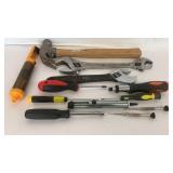 Lot of Tools, Hammer, Wrench, Screwdrivers