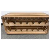 14 Bottle Wooden Wine Rack 27x12