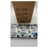 WD Various Hard Drives 1.5TB, 2TB, 4TB, Qty 3,
