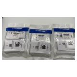 NIB 2 Port Keystone Wallplate 3 Packs