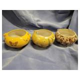 Ceramic planters.  Each 3ï¿½x6ï¿½.