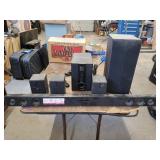 Mismatched surround sound speakers. Untested.