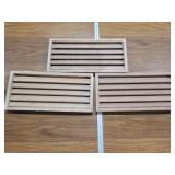 Wooden louvers.  Three sections each 17x8.