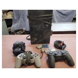 Sony PS2 with controllers, memory cards and AV