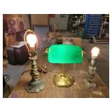 Electric lamps. No shades.  All work. Bulbs not
