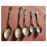 Collectors spoons of states. Sterling and silver