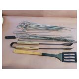 BBQ tools, skewers and forks