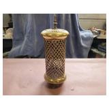 Brass candle holder marked "India"