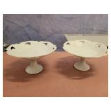 Porcelain serving dishes.  Each is 4x8.