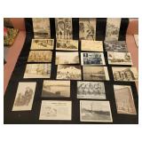 Assorted black and white postcards