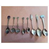 Collectors spoons of various countries and