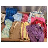 Womens tops and pajamas.  Various sizes
