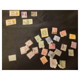 Postage stamps from the Canal Zone and Straits