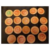 Wooden nickel tokens