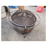 Firepit with screen cover. 18x29ï¿½ins.