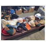 Vintage custom hair and hats in one box.
