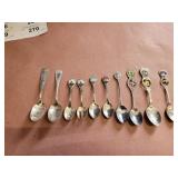 Collectors spoons of US cites.