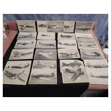 Black and white photo cards of WW2 war planes.