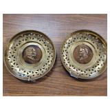 Brass and copper wall hangings