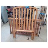 Oak baby crib. All parts appear to be included.