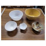 Glass and ceramic serving dishes