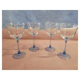 Blue stem wire glasses