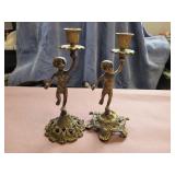 Brass candle holders