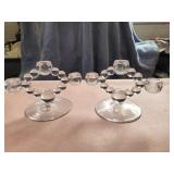 Glass candle holders. 6x8