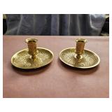 Brass candle holders 6x3